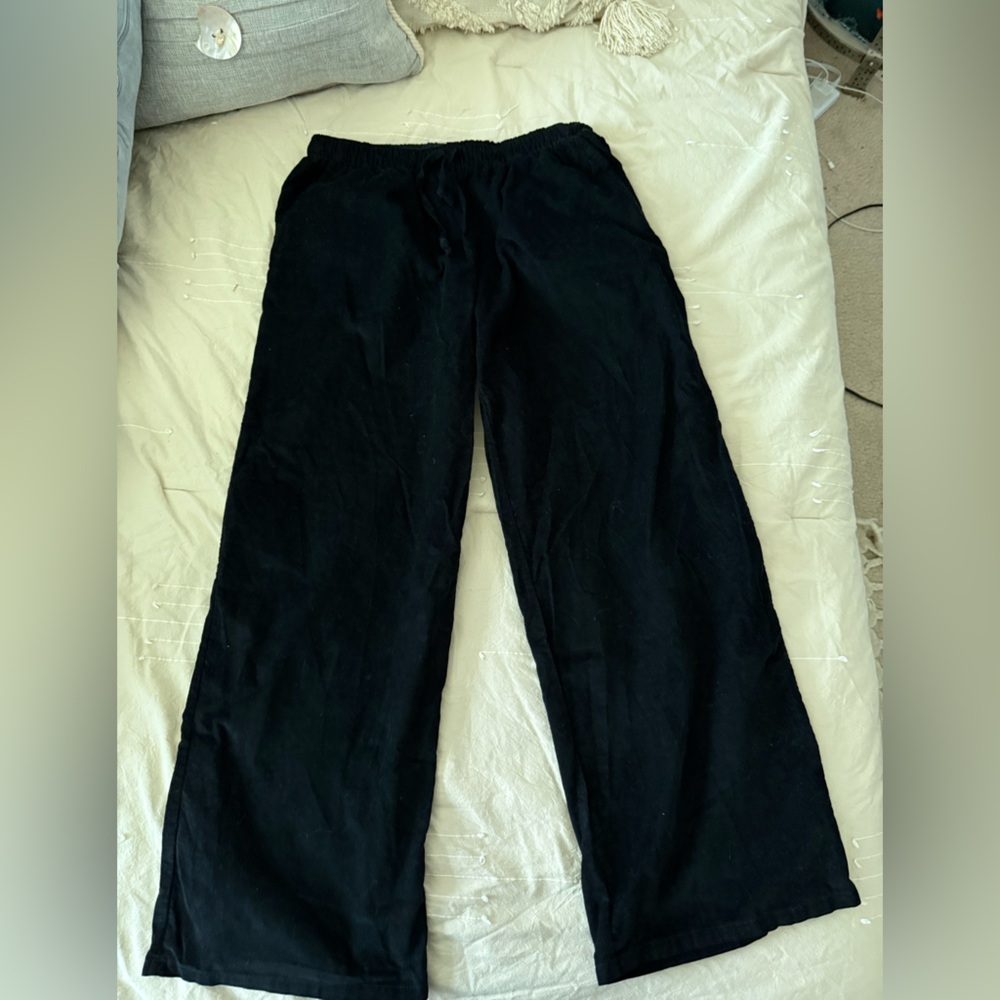 Lightweight Black Corduroy Pants